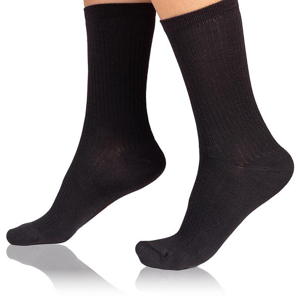 Bellinda FANCY RIB MODAL SOCKS - Women's Modal Socks - Black