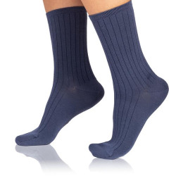 Bellinda FANCY RIB MODAL SOCKS - Women's Modal Socks - Blue