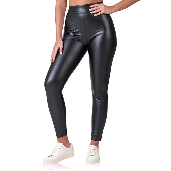 Bellinda RELAX & GO LEATHEROPTIC LEGGINGS - Women's Leather Leggings - Black