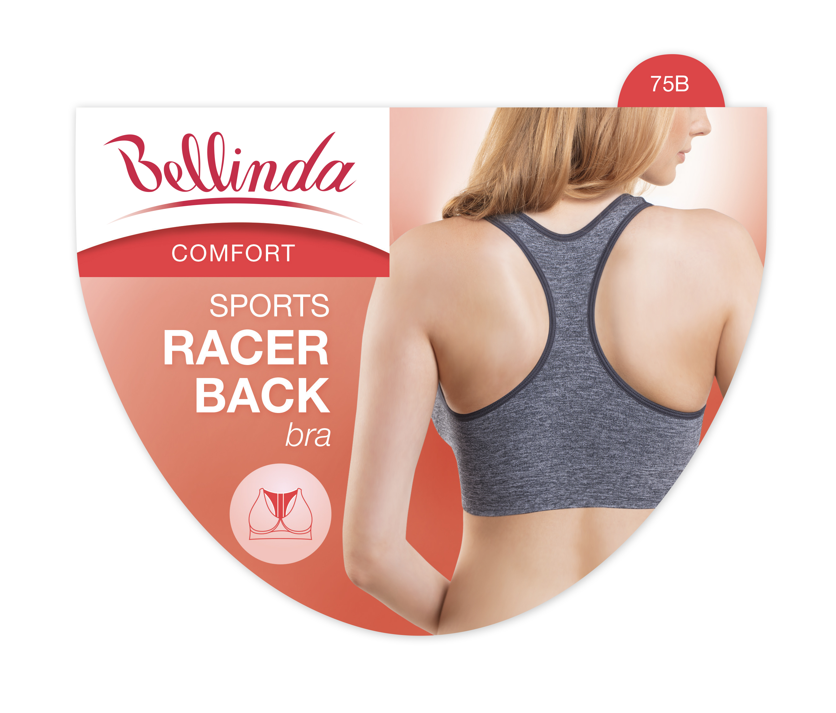 Bellinda SPORTS RACER BACK BRA - Women's Seamless Bra - Grey