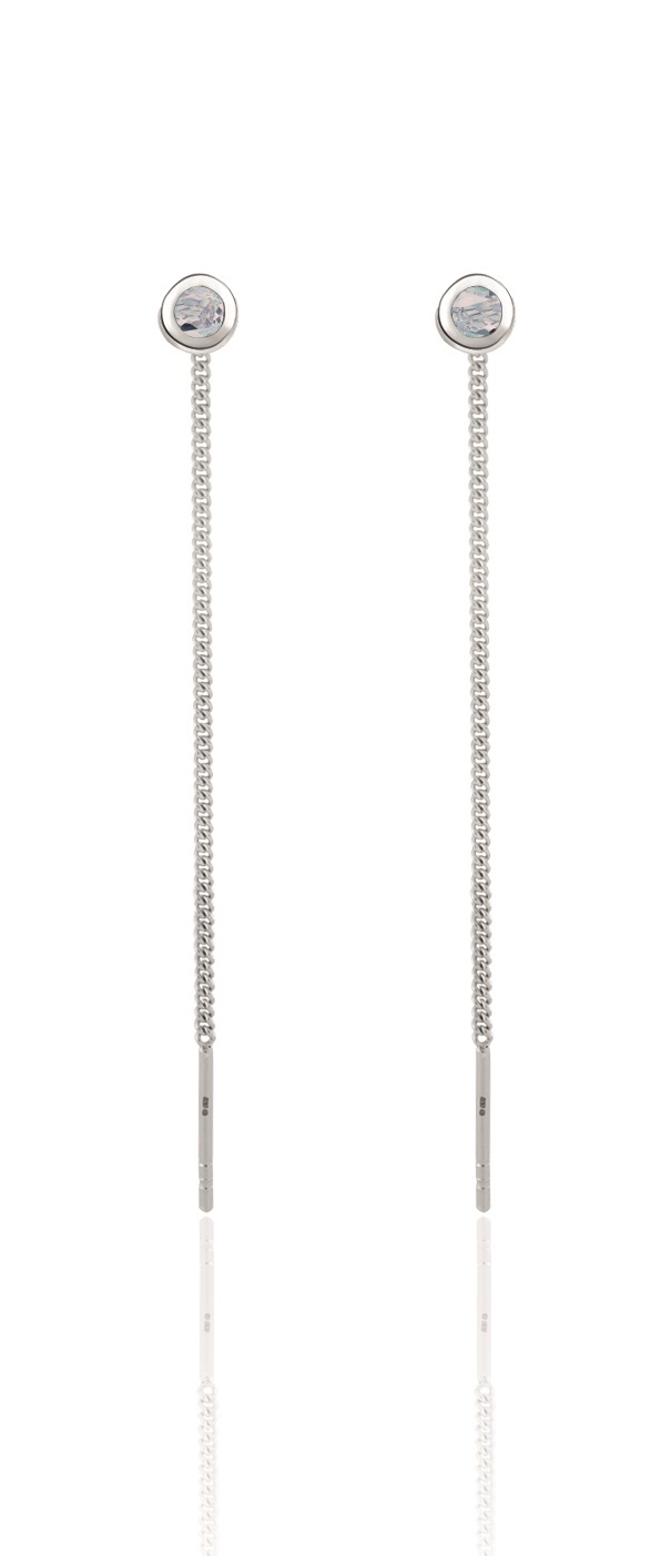 Beneto Exclusive Elegantní stříbrné náušnice s topazy TOPAGUV2717