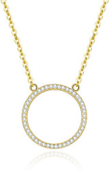 Beneto Pozlacený náhrdelník s kruhovým přívěskem AGS1224/47-GOLD