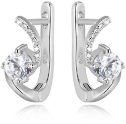 Beneto Stříbrné náušnice s kamínky AGU1164