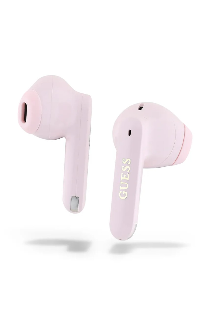 Bezdrátová sluchátka do uší Guess Elongated Metalic Printed Logo