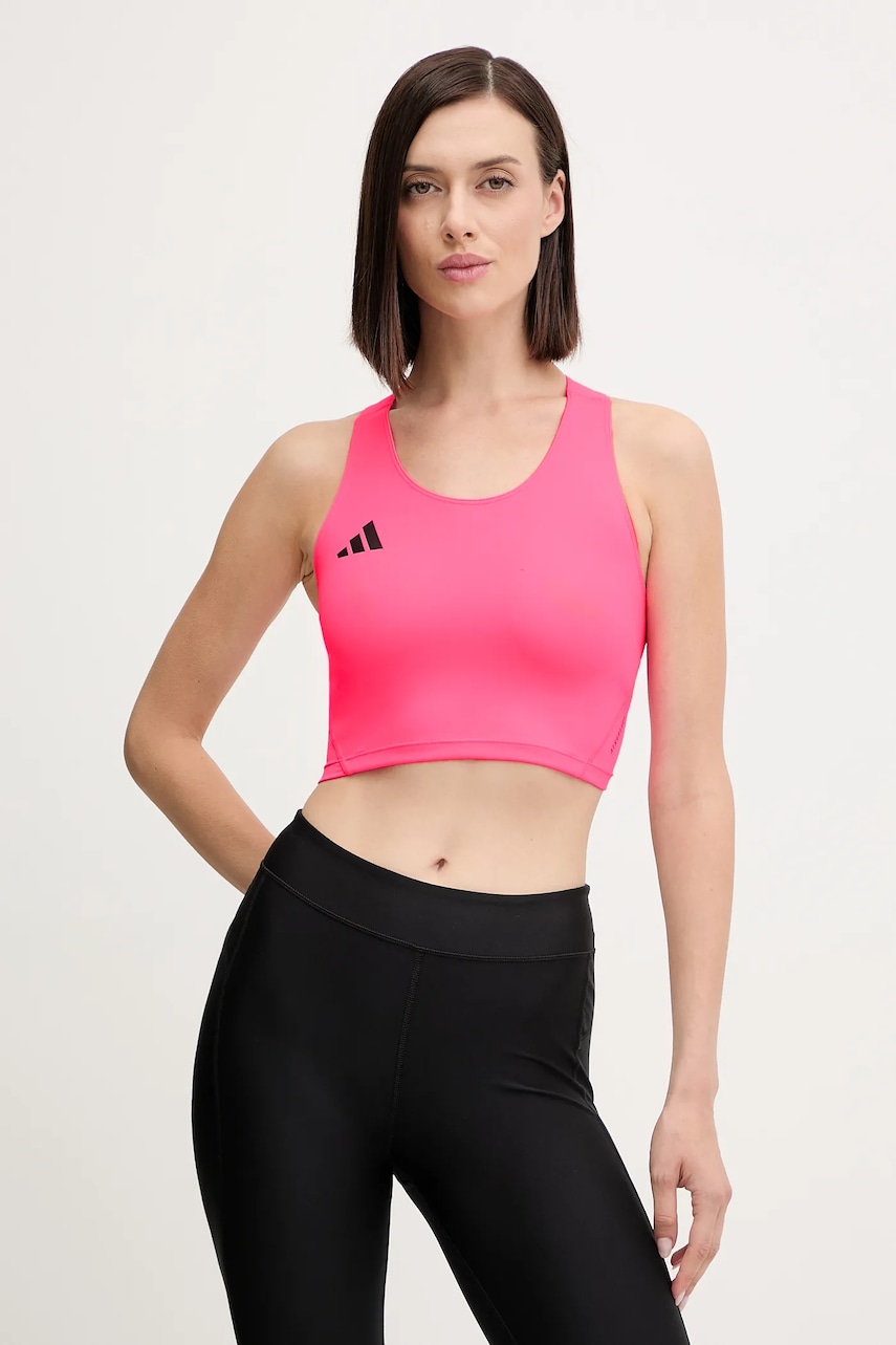 Běžecký top adidas Performance Adizero Essentials růžová barva, IY5547