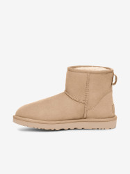 Béžové dámské semišové sněhule UGG Classic Mini II