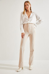 Bianco Lucci Women's Chimali Palazzo Scuba Fabric Trousers