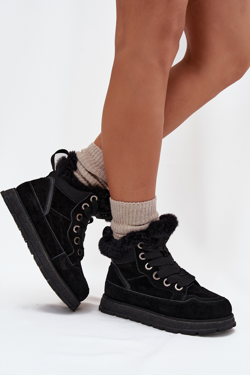 BIG STAR SHOES Dámské Zimní Boty Na Platformě S Kožíškem Big Star