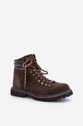 BIG STAR SHOES Semišové Zateplené Boty Trapery Pánské Big Star