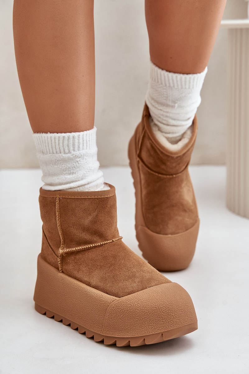 BIG STAR SHOES Zateplené semišové sněhule na platformě Big Star