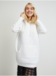 Bílá dámská oversize mikina s kapucí Guess Alisa - Dámské