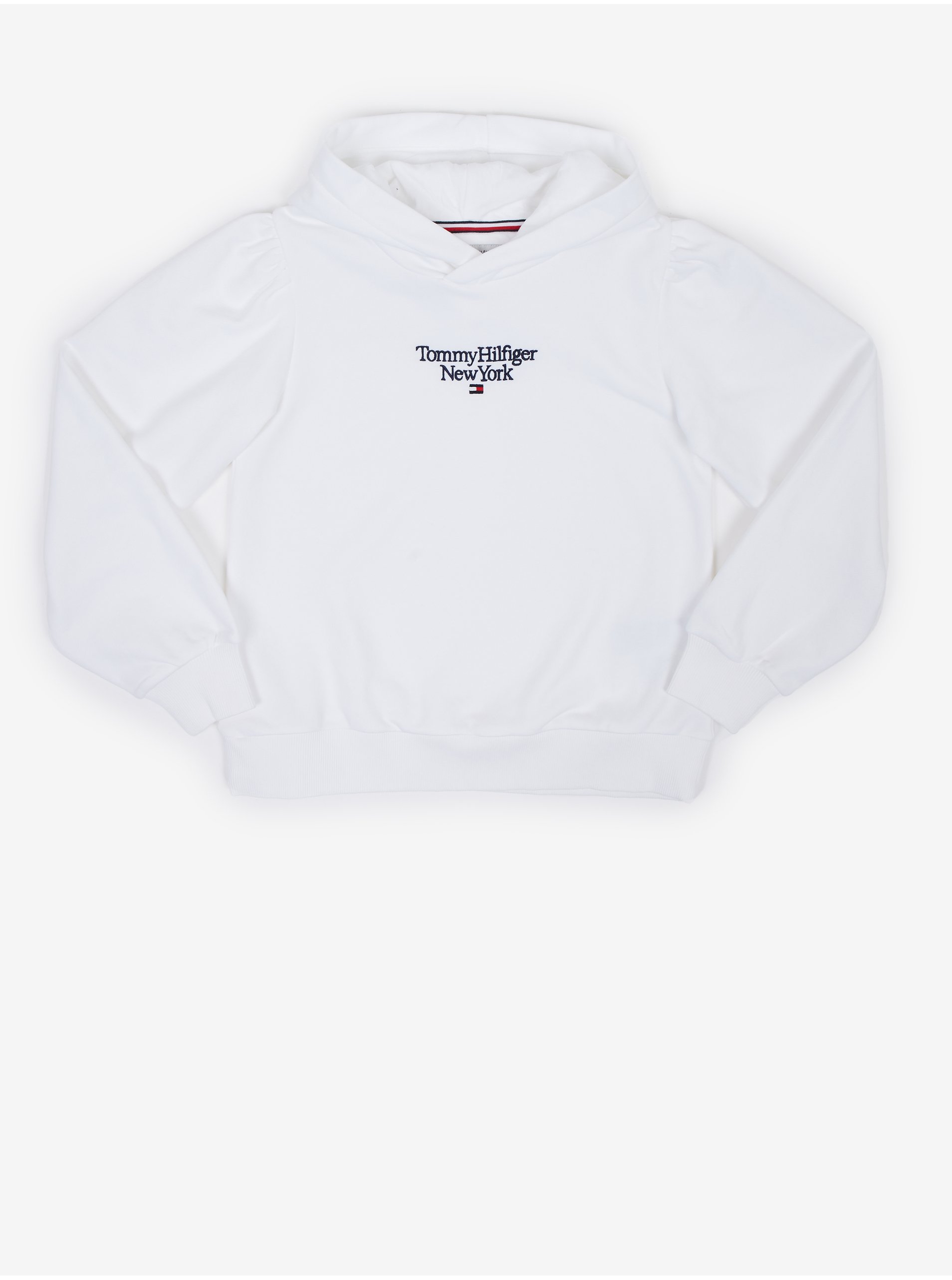 Bílá holčičí mikina s kapucí Tommy Hilfiger - Holky