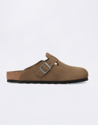 Birkenstock Boston Soft Footbed Suede Leather Dark Tea Tonal FB 37