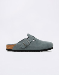 Birkenstock Boston Suede Leather Basalt Gray Tonal FB 42