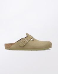 Birkenstock Boston Suede Leather Faded Khaki 42