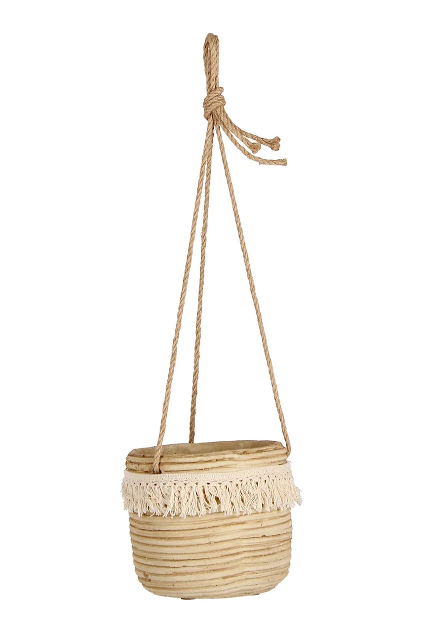 Bizzotto  Obal na květináč závěsný jutový 15,5 x 14,5 cm