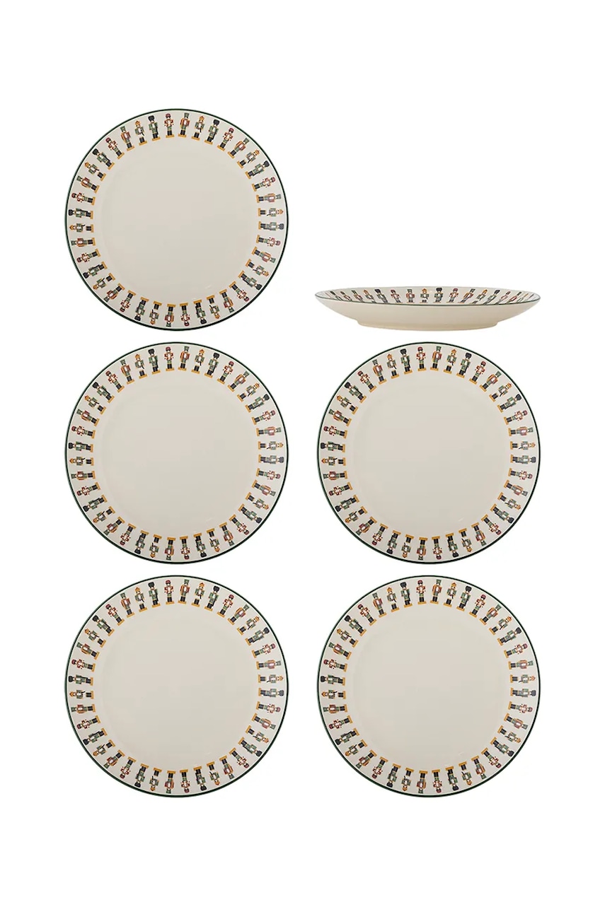 Bloomingville  Vánoční sada dezertních talířů  Jolly 20 x 3 cm 6-pack