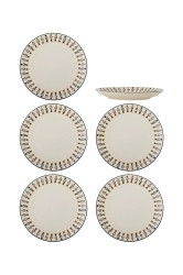 Bloomingville  Vánoční sada dezertních talířů  Jolly 20 x 3 cm 6-pack