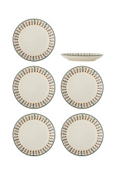 Bloomingville  Vánoční sada talířů na předkrmy  Jolly 16 x 3 cm 6-pack