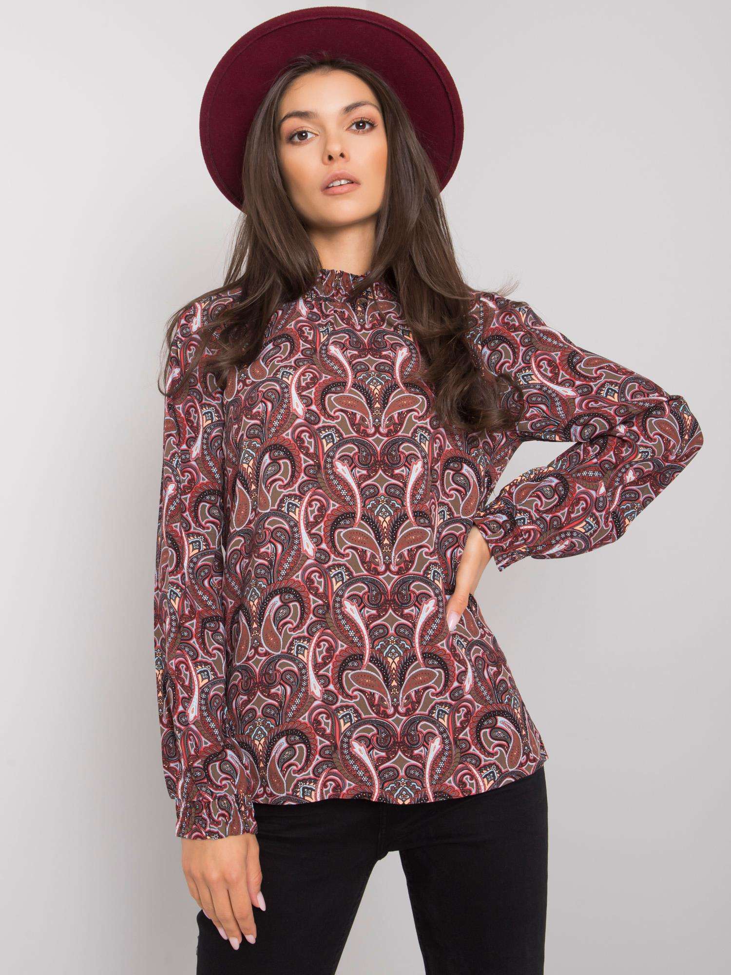 Blouse-D73771M11052A-dark brown