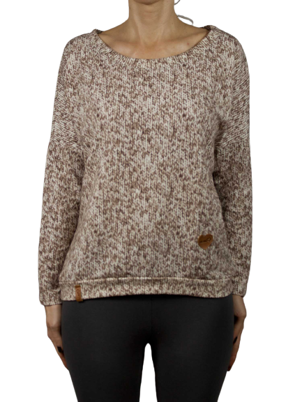 Blouse white-brown mi... mi 996.R41