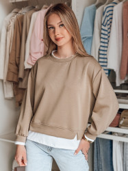 Bluza damska oversize LUZZIO mokka Dstreet