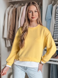 Bluza damska oversize LUZZIO żółta Dstreet