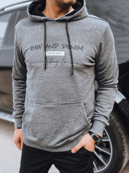 Bluza męska z nadrukiem antracytowa Dstreet