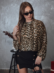Bluzka damska oversize LEOPARDY w panterkę Dstreet