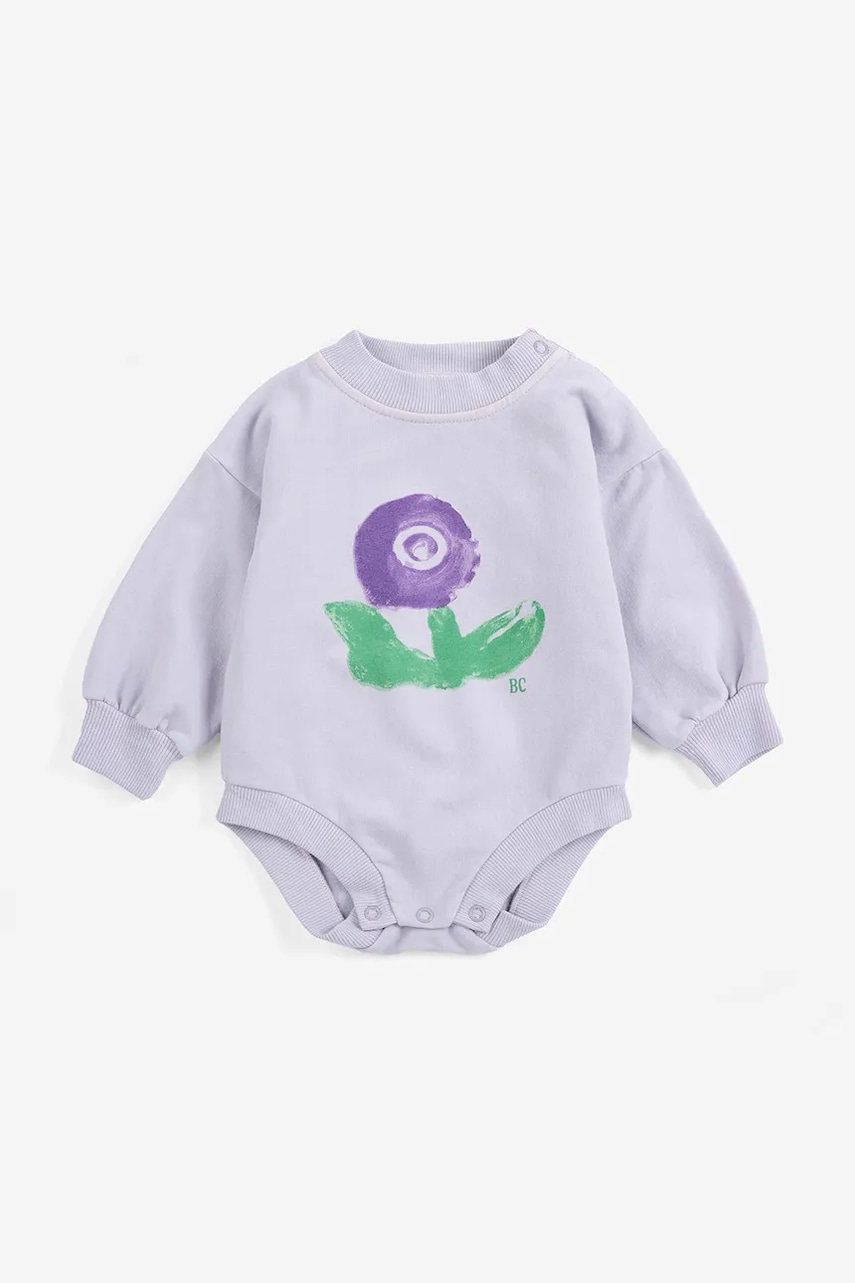 Bobo Choses  body dětské bavlněné s elastanem Stamp Bloom