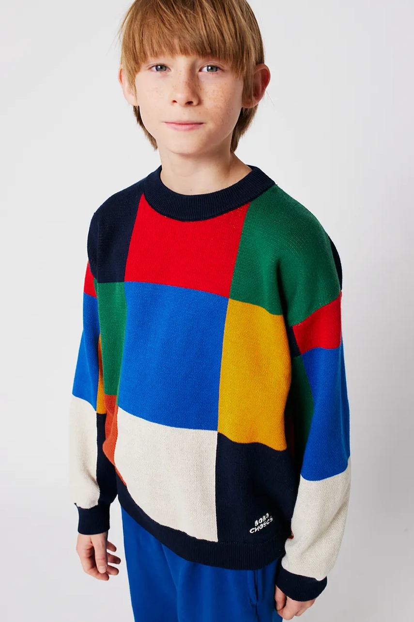 Bobo Choses  Dětský bavlněný svetr  Multicolor Tiles