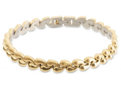 Boccia Titanium Titanový pozlacený náramek 03056-03