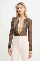 Body Elisabetta Franchi dámské, hnědá barva, BO02057E2