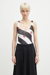 Body Fiorucci Striped Raspberry Print černá barva, W02SPTBO292LY01MU01