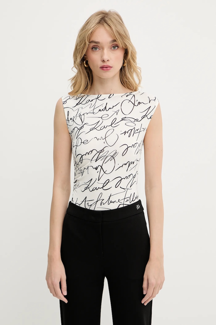 Body Karl Lagerfeld dámské, béžová barva, A3W17010