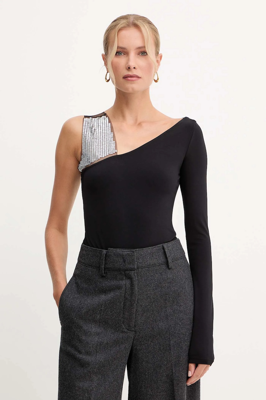 Body Patrizia Pepe dámské, černá barva, s aplikací, 2M4504 J338