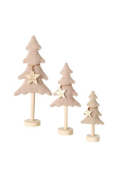 Boltze  Ozdobný vánoční stromeček  Arvore 33 / 22 / 43 cm 3-pack