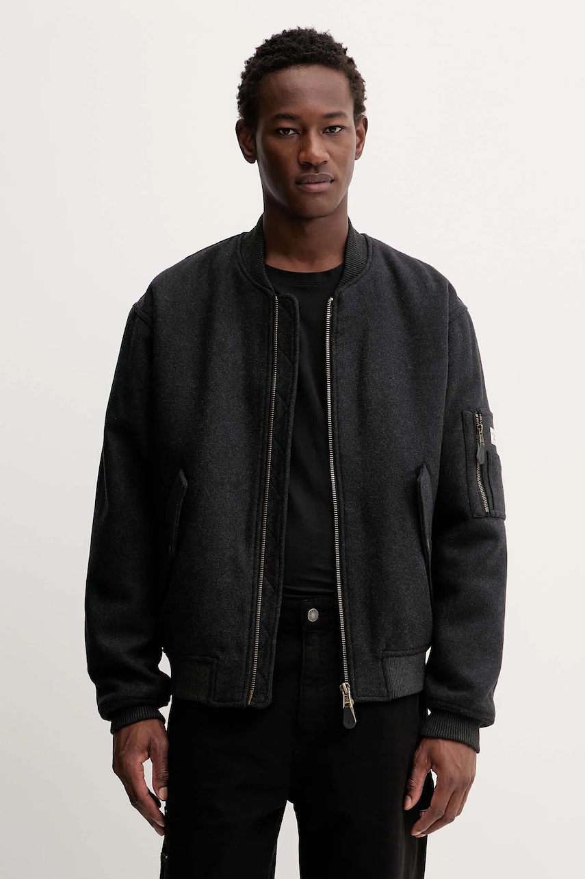 Bomber bunda s příměsí vlny Guess Jeans