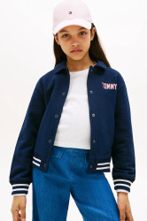 Bomber bunda Tommy Hilfiger tmavomodrá barva, KG0KG08689