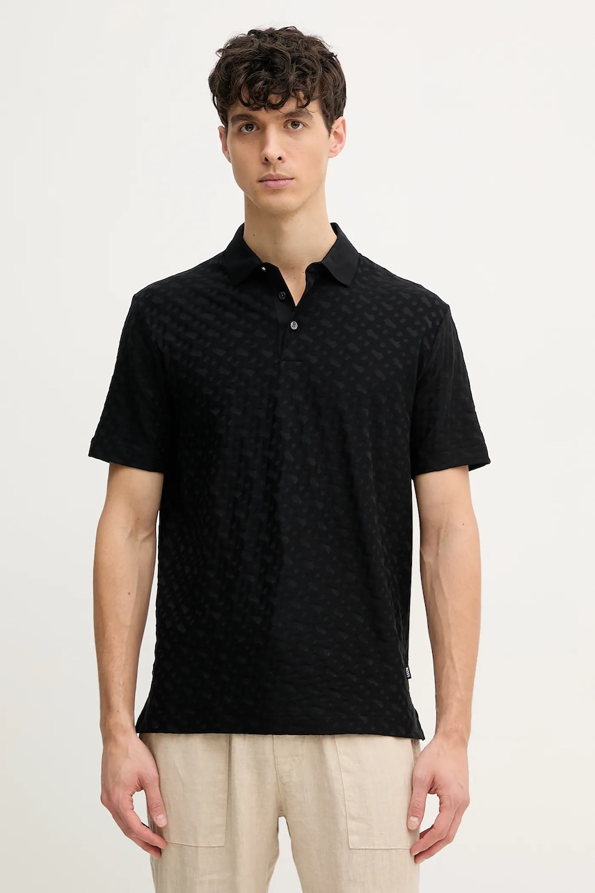 BOSS  Bavlněné polo tričko