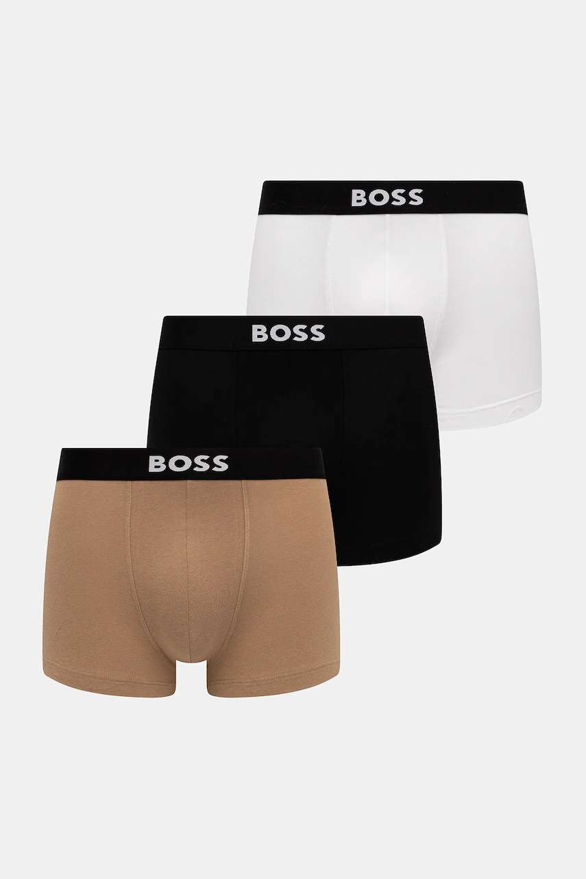 BOSS  boxerky pánské bavlněné s elastanem Trunk 3P  ONE 3-pack