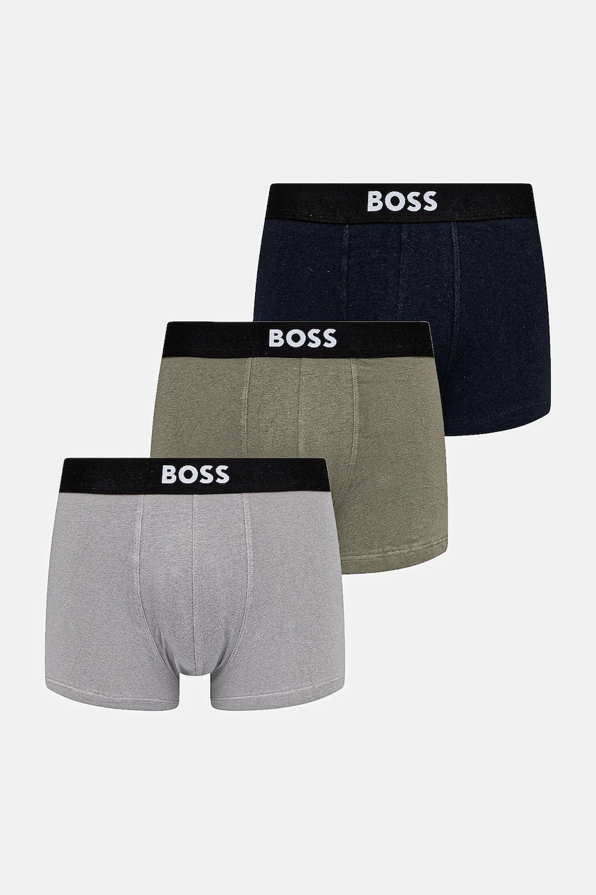 BOSS  boxerky pánské bavlněné s elastanem Trunk 3P  ONE 3-pack