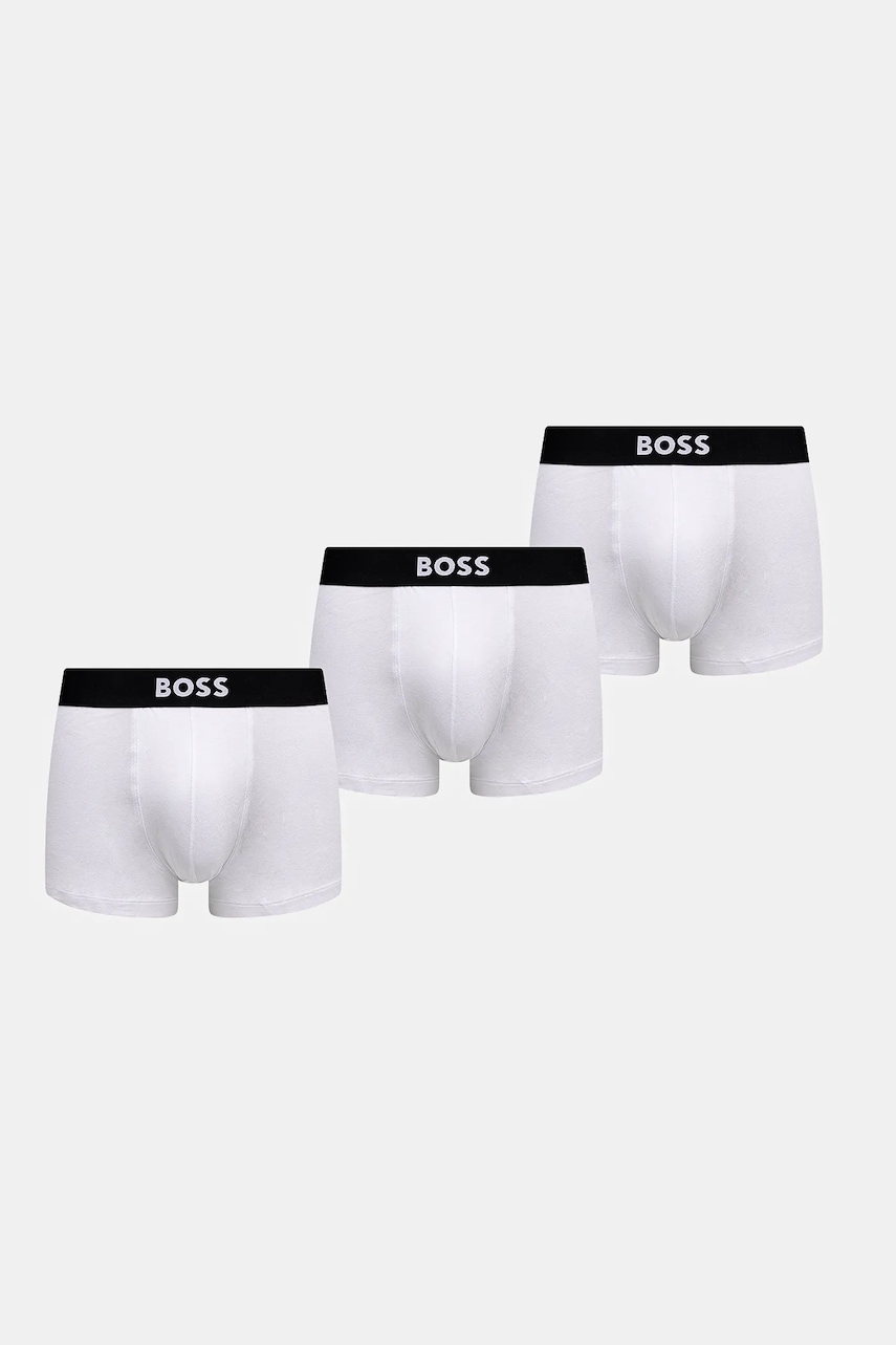 BOSS  boxerky pánské bavlněné s elastanem Trunk 3P  ONE 3-pack