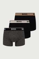 BOSS  boxerky pánské bavlněné s elastanem Trunk 3P Power Desig 3-pack
