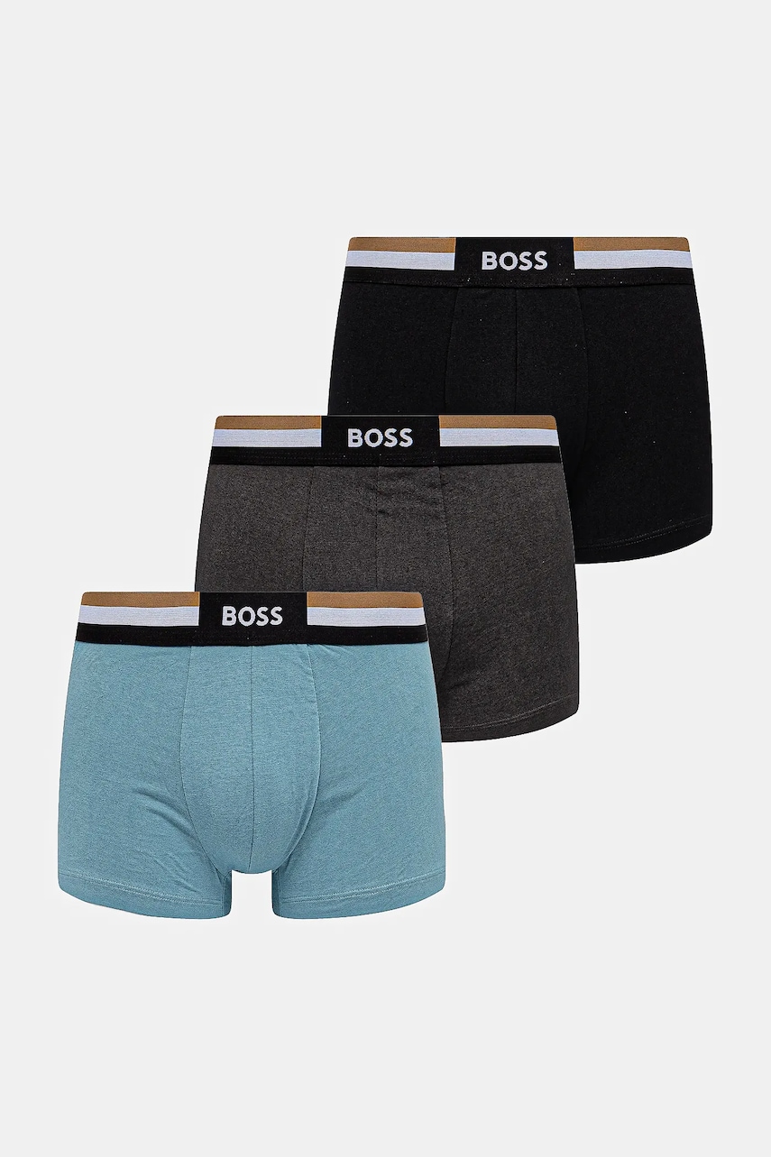 BOSS  boxerky pánské s bavlnou Trunk 3P Motion 3-pack