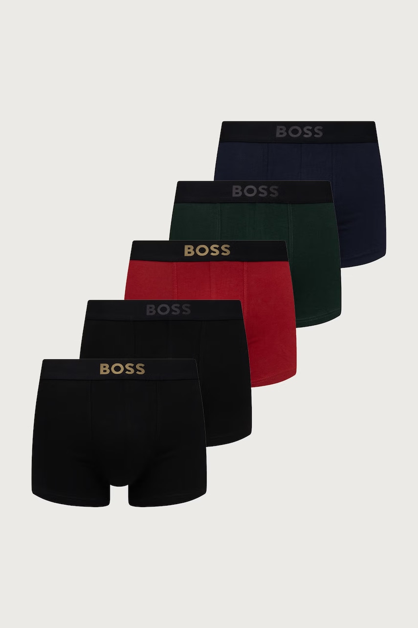BOSS  boxerky pánské s bavlnou Trunk 5P MetalLogo G 5-pack