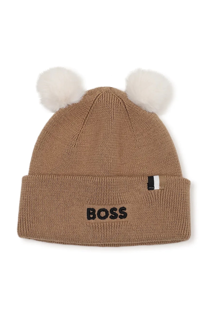 BOSS  čepice s bambulí dětská
