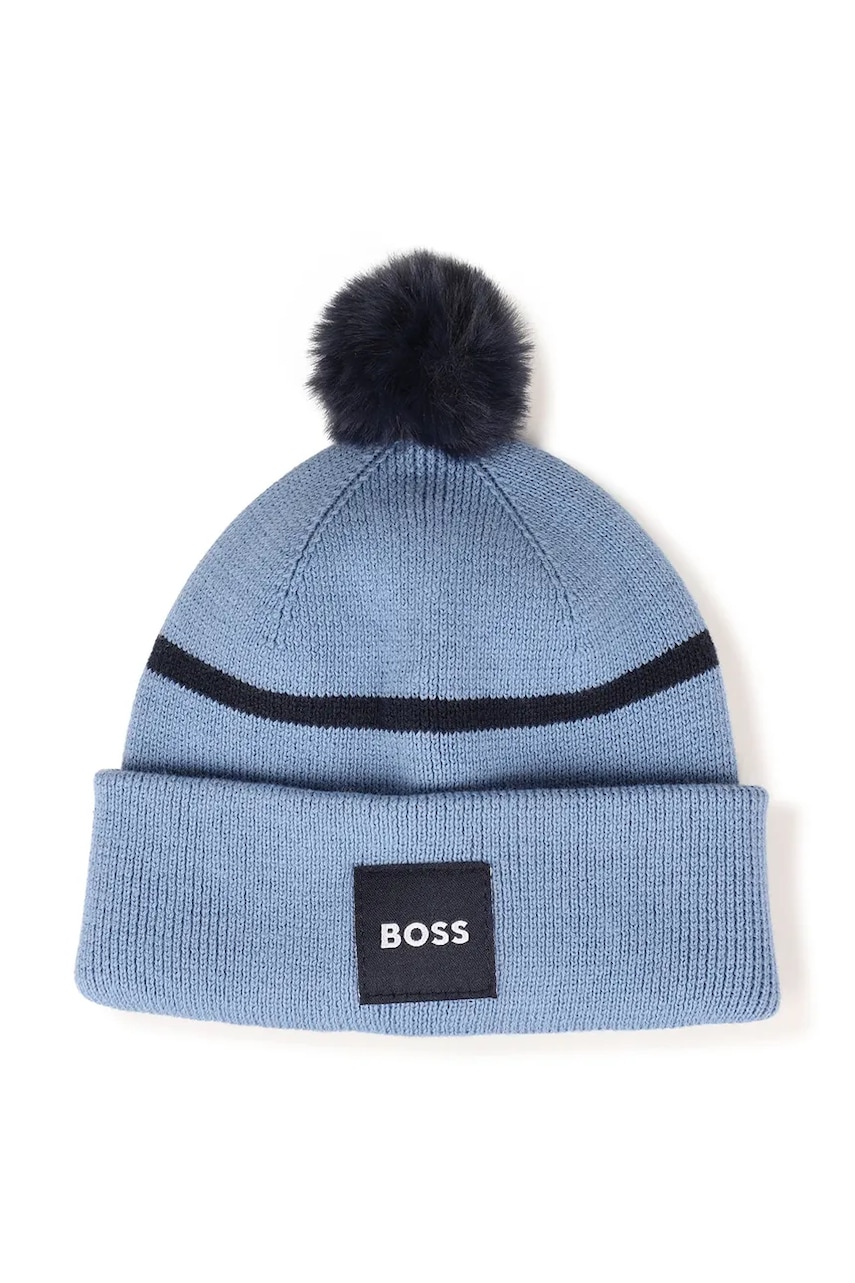 BOSS  čepice s bambulí dětská bavlněná