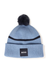 BOSS  čepice s bambulí dětská bavlněná