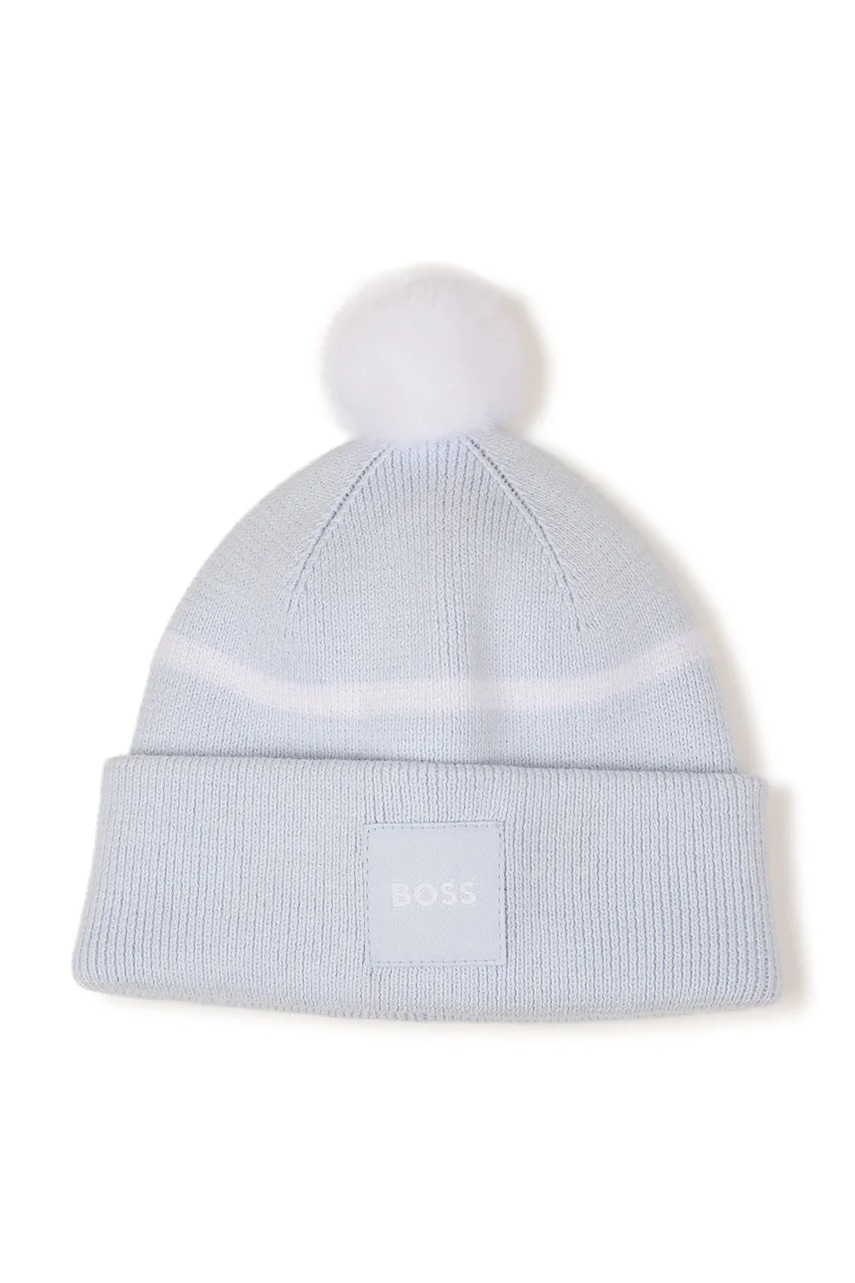 BOSS  čepice s bambulí dětská bavlněná